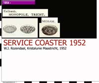 52-9 servies pattern coaster 1952